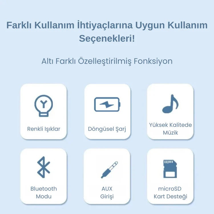 JellyTunes™  Denizanası Gece Lambası ve Müzik Keyfi